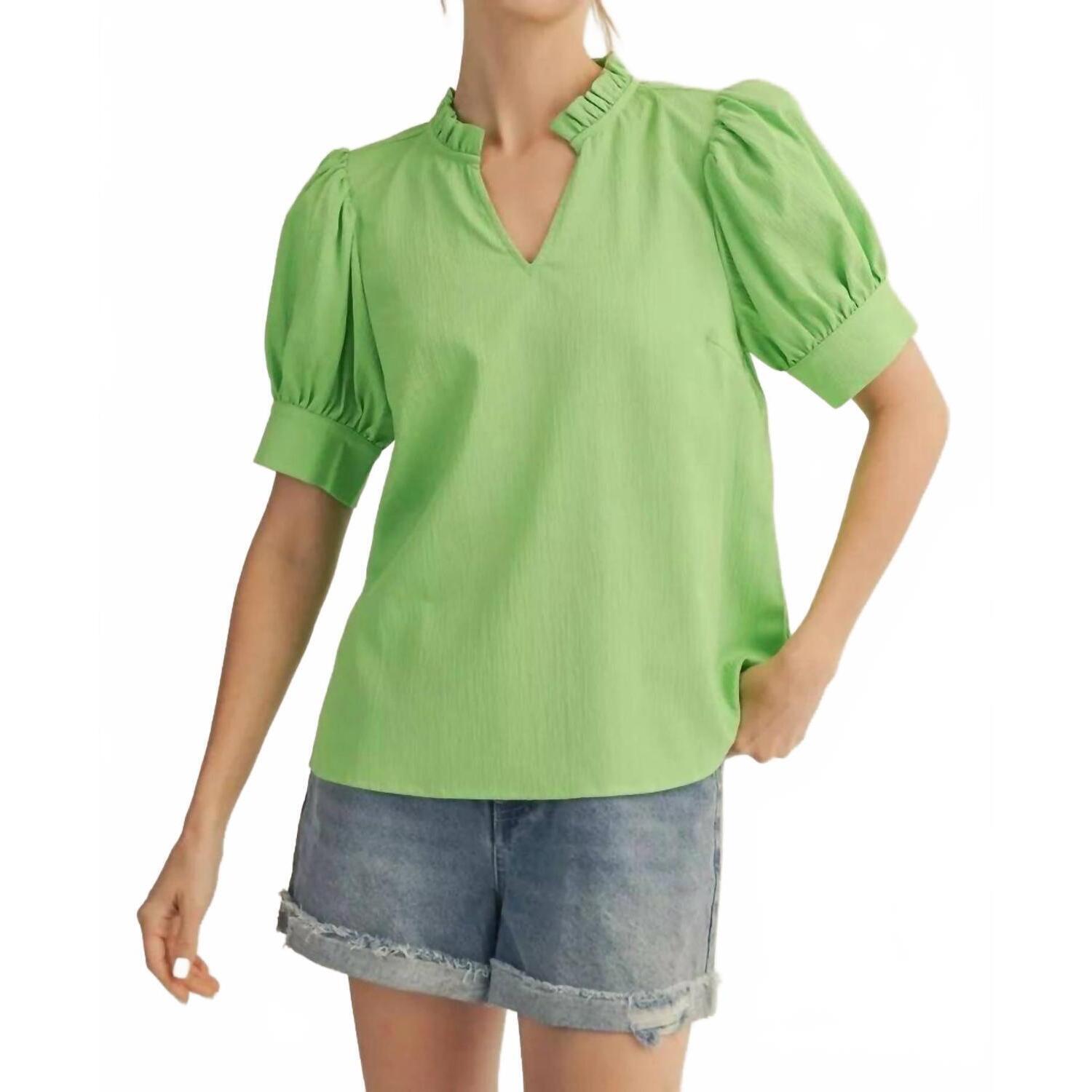 New Jodifl Butter Me Up Top In Apple Green